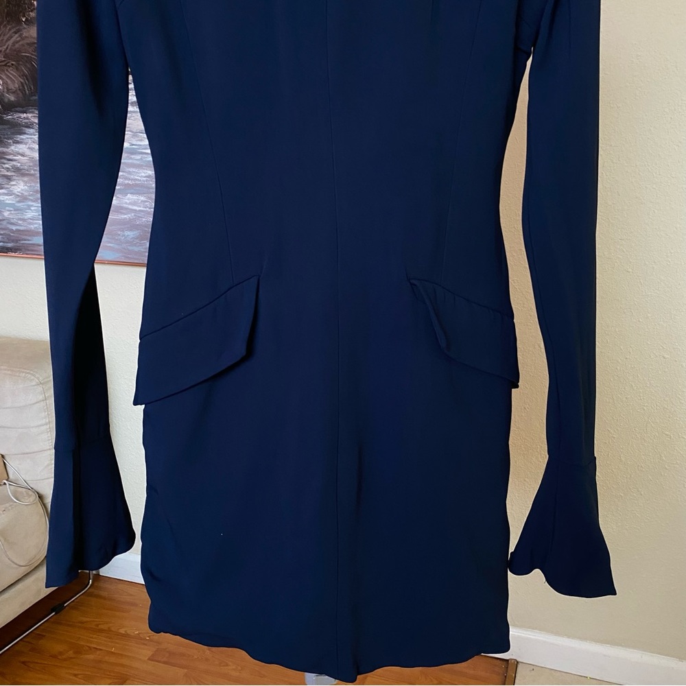 House of CB M TALL 'Mahalia' Navy Long Sleeve Mini Dress NWOT size M TALL - Picture 7 of 16
